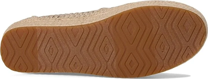 TOMS Valencia WIDE Women's Shoes Champagne Metallic : 8.5 B - Medium, Textile - Image 3