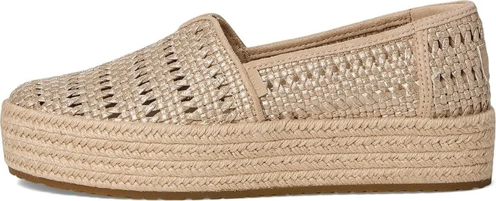 TOMS Valencia WIDE Women's Shoes Champagne Metallic : 8.5 B - Medium, Textile - Image 6