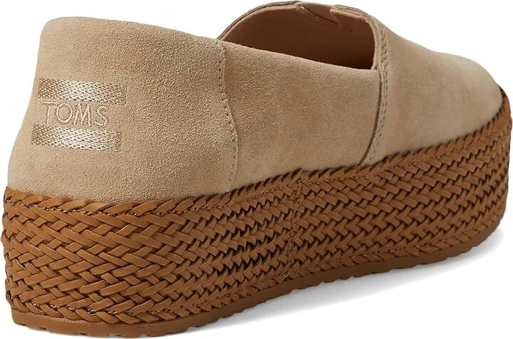 TOMS Valencia WIDE Women's Shoes Oatmeal Suede 1 : 10 B - Medium, Textile - Image 4
