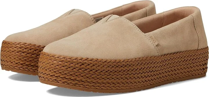TOMS Valencia WIDE Women's Shoes Oatmeal Suede 1 : 10 B - Medium, Textile