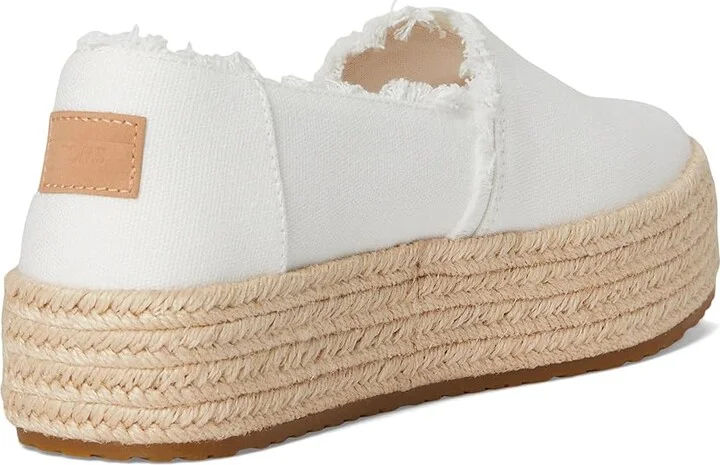 TOMS Valencia WIDE Women's Shoes White 1 : 12 D - Wide, Textile - Image 4