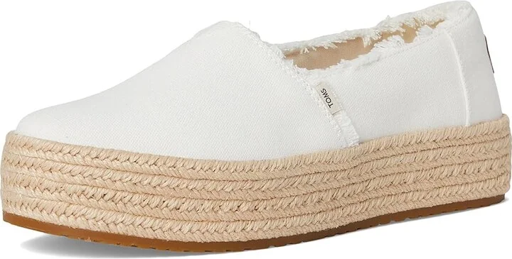 TOMS Valencia WIDE Women's Shoes White 1 : 12 D - Wide, Textile - Image 5