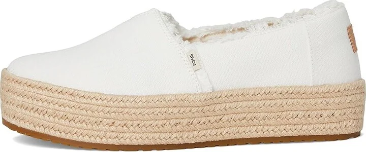 TOMS Valencia WIDE Women's Shoes White 1 : 12 D - Wide, Textile - Image 6