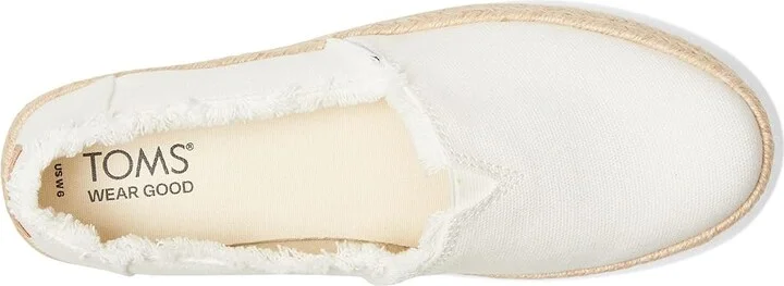 TOMS Valencia WIDE Women's Shoes White : 10 B - Medium, Textile - Image 2