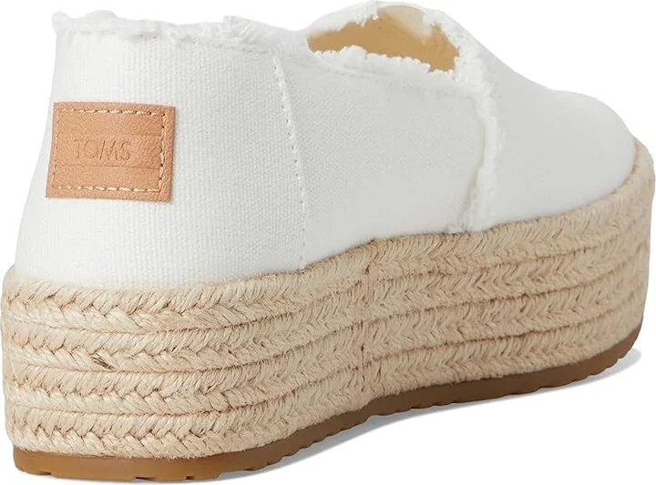 TOMS Valencia WIDE Women's Shoes White : 10 B - Medium, Textile - Image 4