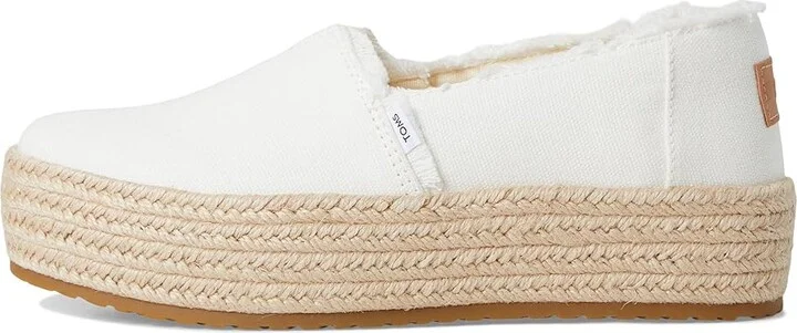TOMS Valencia WIDE Women's Shoes White : 10 B - Medium, Textile - Image 6