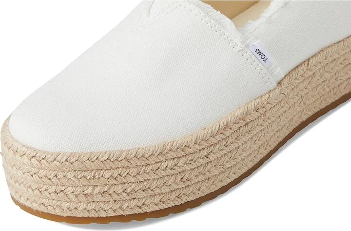 TOMS Valencia WIDE Women's Shoes White : 10 B - Medium, Textile - Image 7