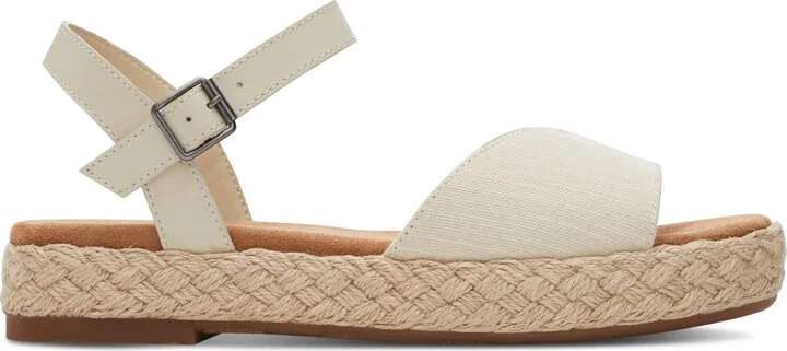 Toms Women's Abby Open Toe Flat Sandals - Black Diamond Global Straps, Suede, Fray - Image 6