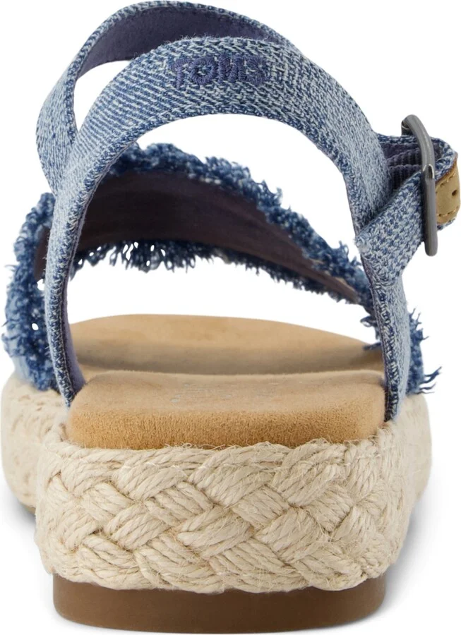Toms Women's Abby Open Toe Flat Sandals - Black Diamond Global Straps, Suede, Fray - Image 11