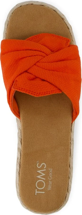 Toms Women's Abby Slide Slip-On Sandals - Flame Beachside Woven, Knot - Image 4