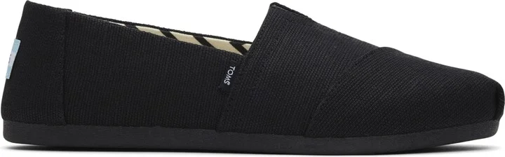 Toms Women's Alpargata Classic Heritage Canvas Slip-On Flats - Black, Black Heritage Canvas - Image 2
