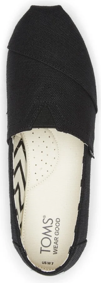 Toms Women's Alpargata Classic Heritage Canvas Slip-On Flats - Black, Black Heritage Canvas - Image 4
