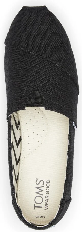 Toms Women's Alpargata Classic Heritage Canvas Slip-On Flats - Black, Black Heritage Canvas - Image 8