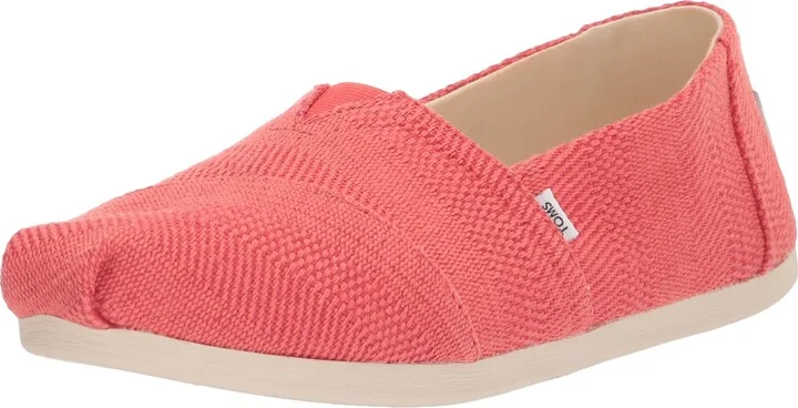 TOMS Womens Alpargata Classic Slip On Flats Casual - Red - Size 8.5 B