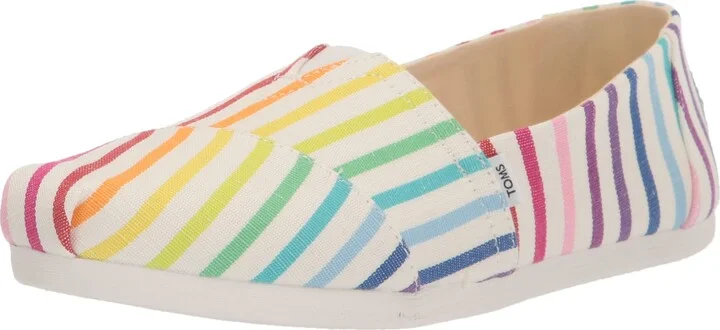 White/Rainbow Stripe