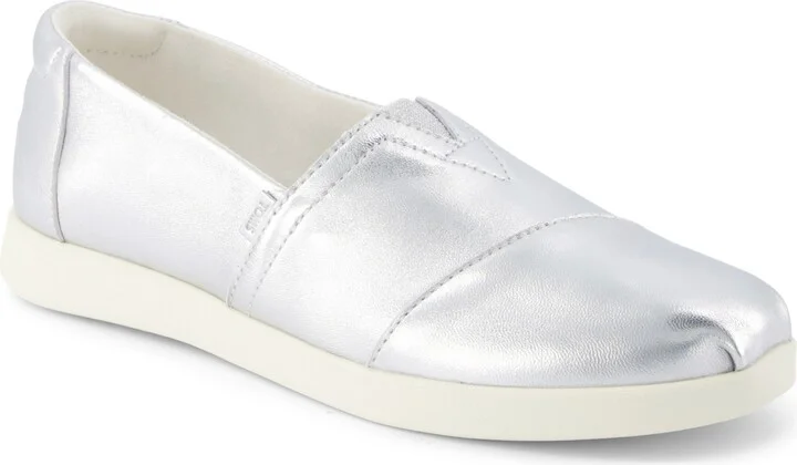 Silver Metallic Leather