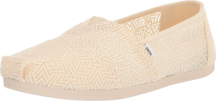 TOMS Womens Alpargata Slip On Flats Casual - Beige - Size 9 B