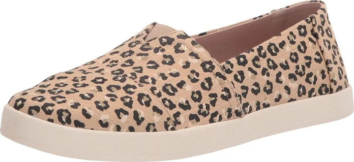 TOMS Women's Avalon Slip On Natural Textured Cheetah Fabric