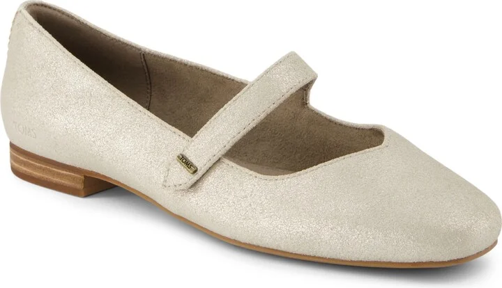 Toms Women's Bianca Metallic Mary Jane Flats