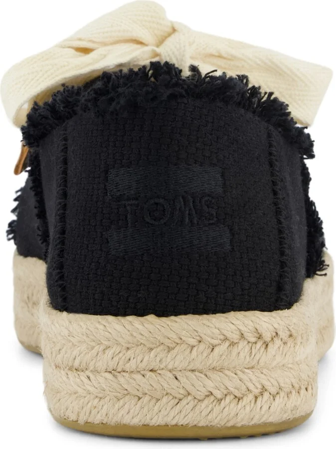 Toms Women's Carolina Lace-Up Espadrille Sneakers - White Onyx Textured Denim, Fray - Image 11