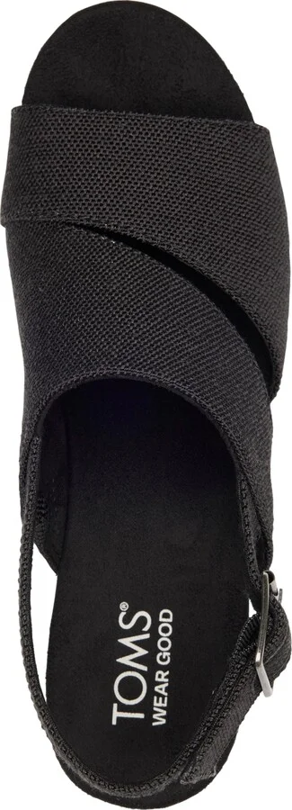 Toms Women's Claudine Slingback Cork Wedge Platform Sandals - Image 4
