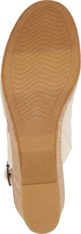 Toms Women's Claudine Slingback Cork Wedge Platform Sandals - Image 9