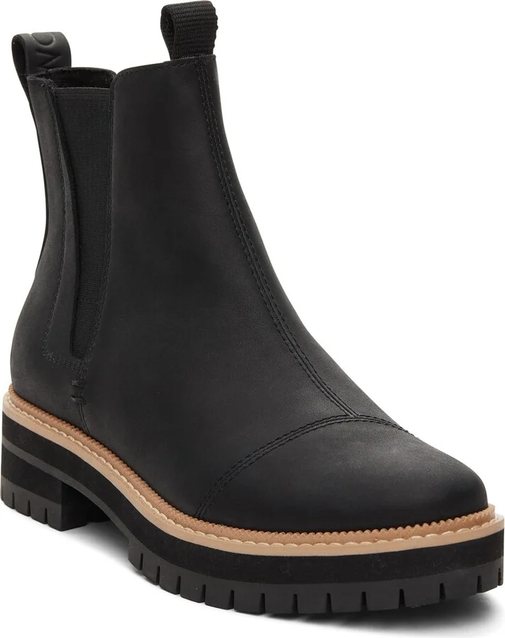 Water Resistant Black Leather