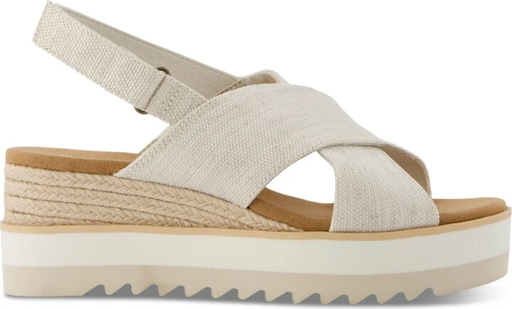 Toms Women's Diana Crisscross Platform Wedge Sandals - Image 2