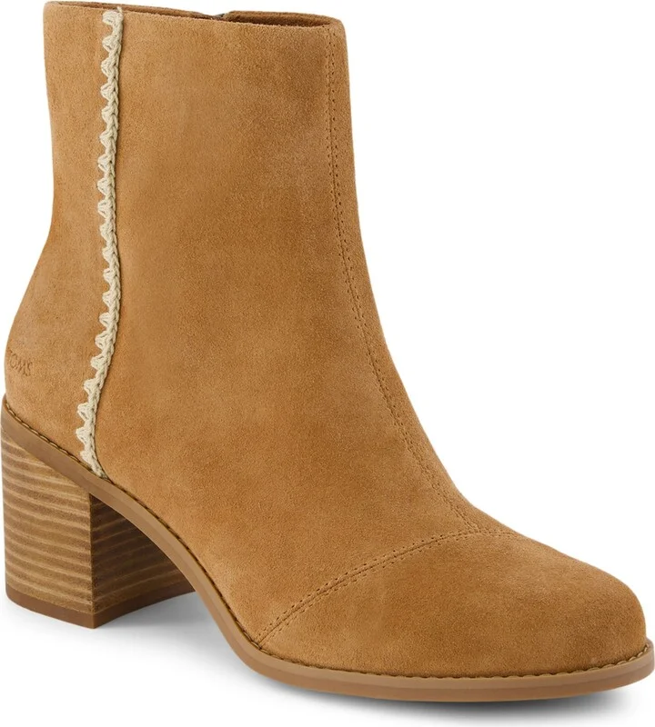 Toms Women's Evelyn Stacked Block Heel Booties