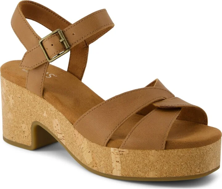 Toms Women's Isla Open Toe Wedge Sandals