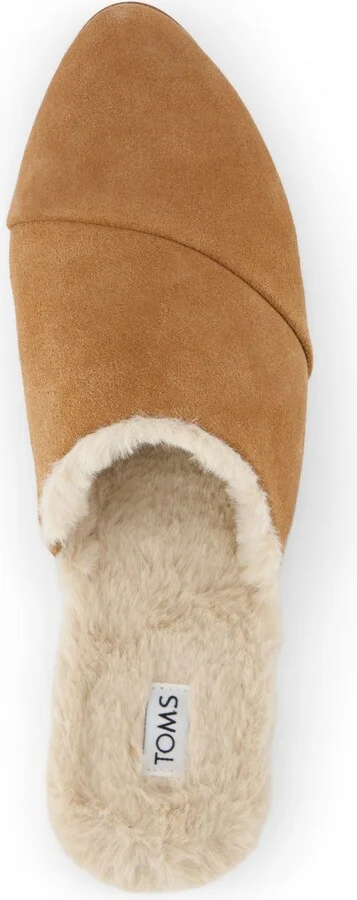 Toms Women's Jade Faux Fur Flat Slip On Mules - Image 4