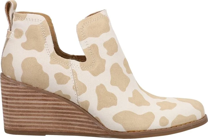 Doe Cow Print Suede