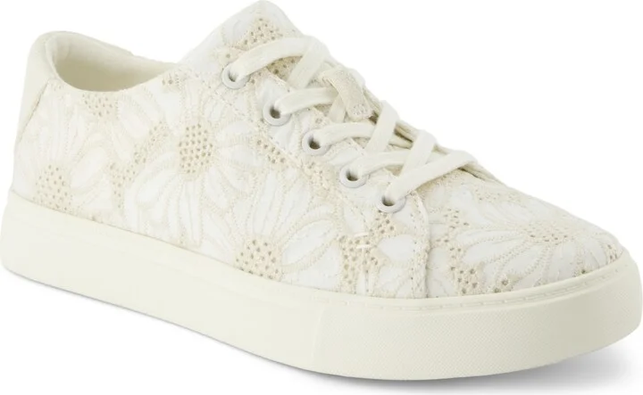 White Oversized Floral Eyelet