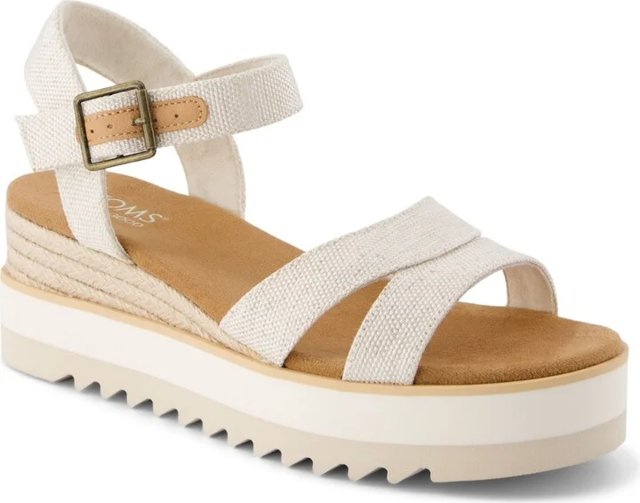 Toms Women's Louisa Open Toe Wedge Sandals