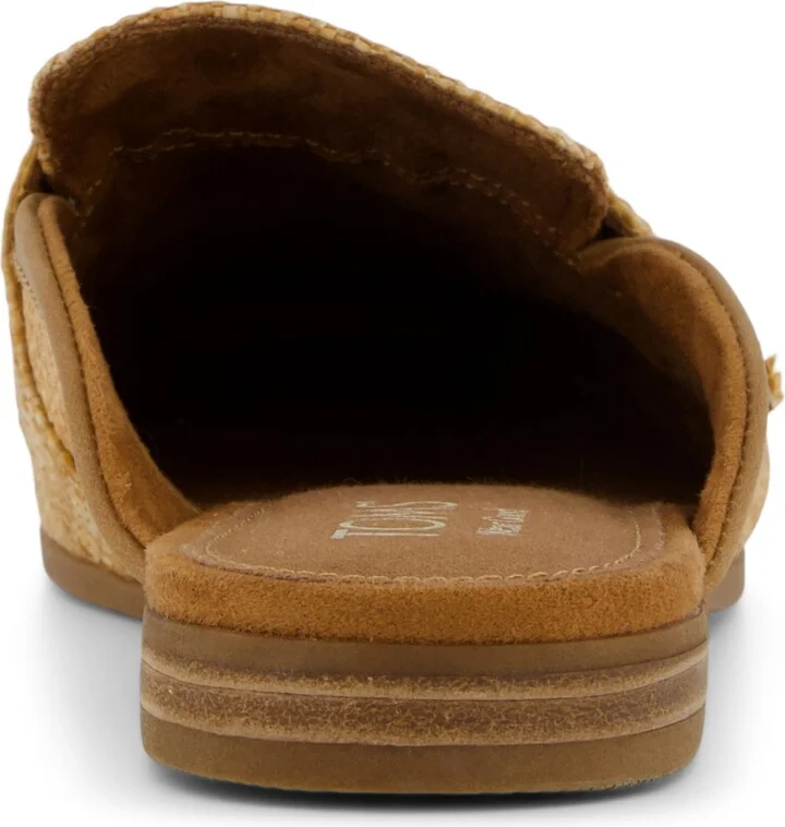 Toms Women's Lynette Slip-On Mules - Brown Sugar Raffia, Leather - Image 3