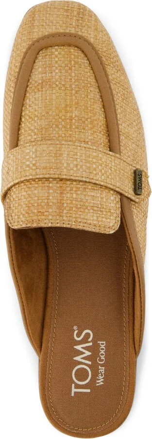 Toms Women's Lynette Slip-On Mules - Brown Sugar Raffia, Leather - Image 4