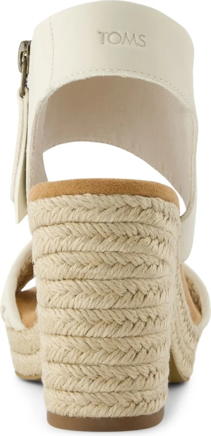 Toms Women's Majorca Platform Dress Sandals - Natural Geo Basketweave Polyurethane, Le - Image 3