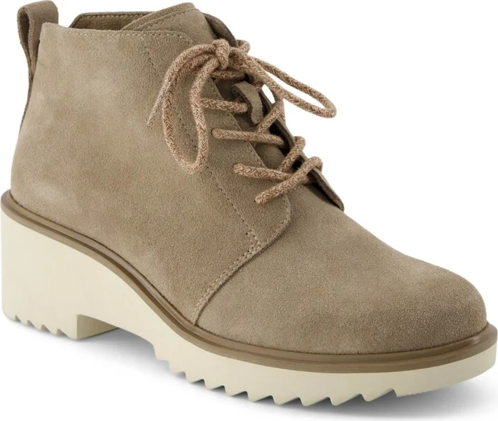 Toms Women's Maude Suede Lace Up Booties - Tan/Beige