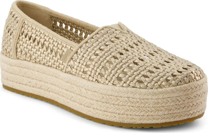 Toms Women's Valencia Platform Espadrille Slip-On Shoes