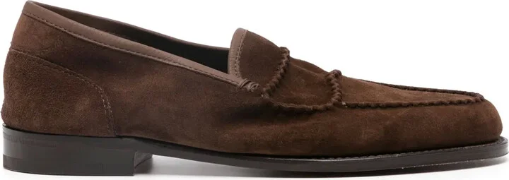 Tonal-Design Suede Loafers