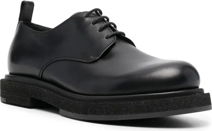 Tonal leather derby shoes - Image 2
