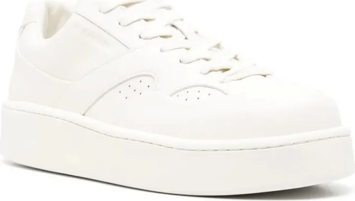 Tonal Leather Sneakers - Image 2