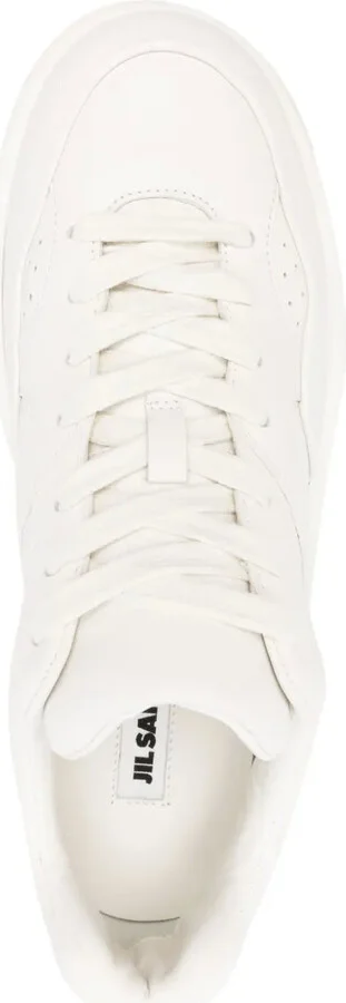 Tonal Leather Sneakers - Image 4