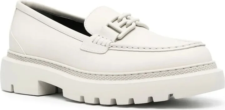 Tonal Logo-Plaque Loafers - Image 2