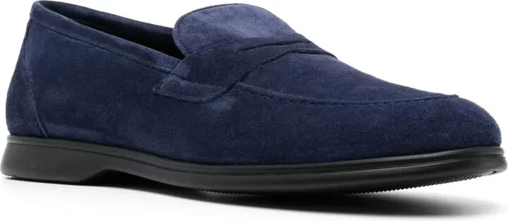 Tonal-Stitching Almond-Toe Loafers - Image 2