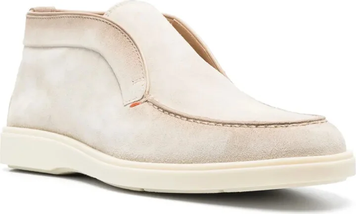 Tonal-Stitching Leather Boots - Image 2