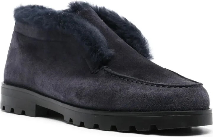 Tonal-Stitching Leather Loafers - Image 2