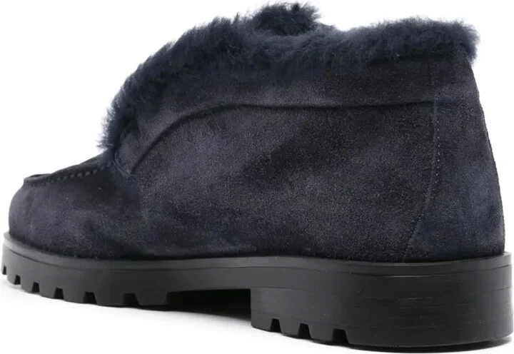 Tonal-Stitching Leather Loafers - Image 3