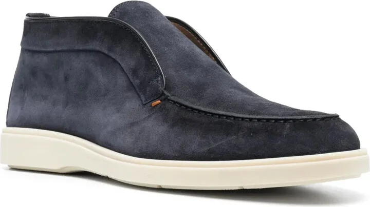 Tonal-Stitching Leather Loafers - Image 2