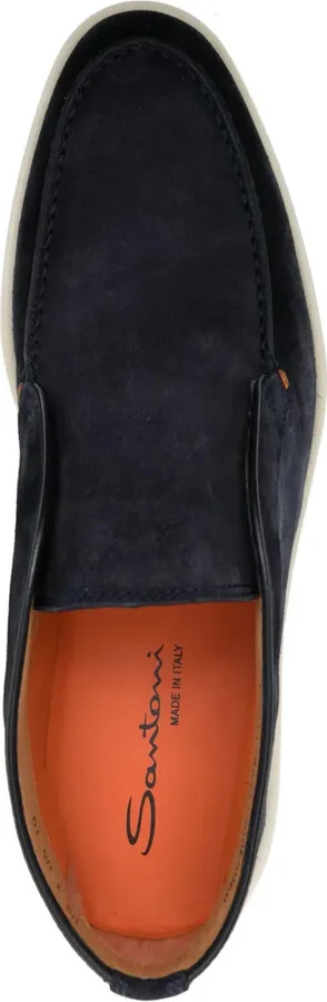 Tonal-Stitching Leather Loafers - Image 4